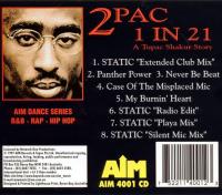 2Pac - 1997 - 1 In 21 - A Tupac Shakur Story (Back Cover)