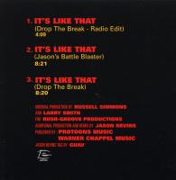 Run-DMC & Jason Nevins - 1997 - It's Like That (Single) (Back Cover)