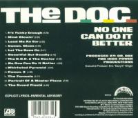 The D.O.C. - 1989 - No One Can Do It Better (Back Cover)
