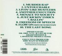 Above The Law - 1990 - Livin' Like Hustlers (Back Cover)