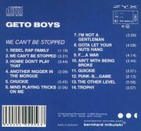 Geto Boys - 1991 - We Can't Be Stopped (Back Cover)