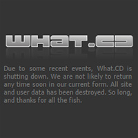 What.cd объявил о прекращении работы